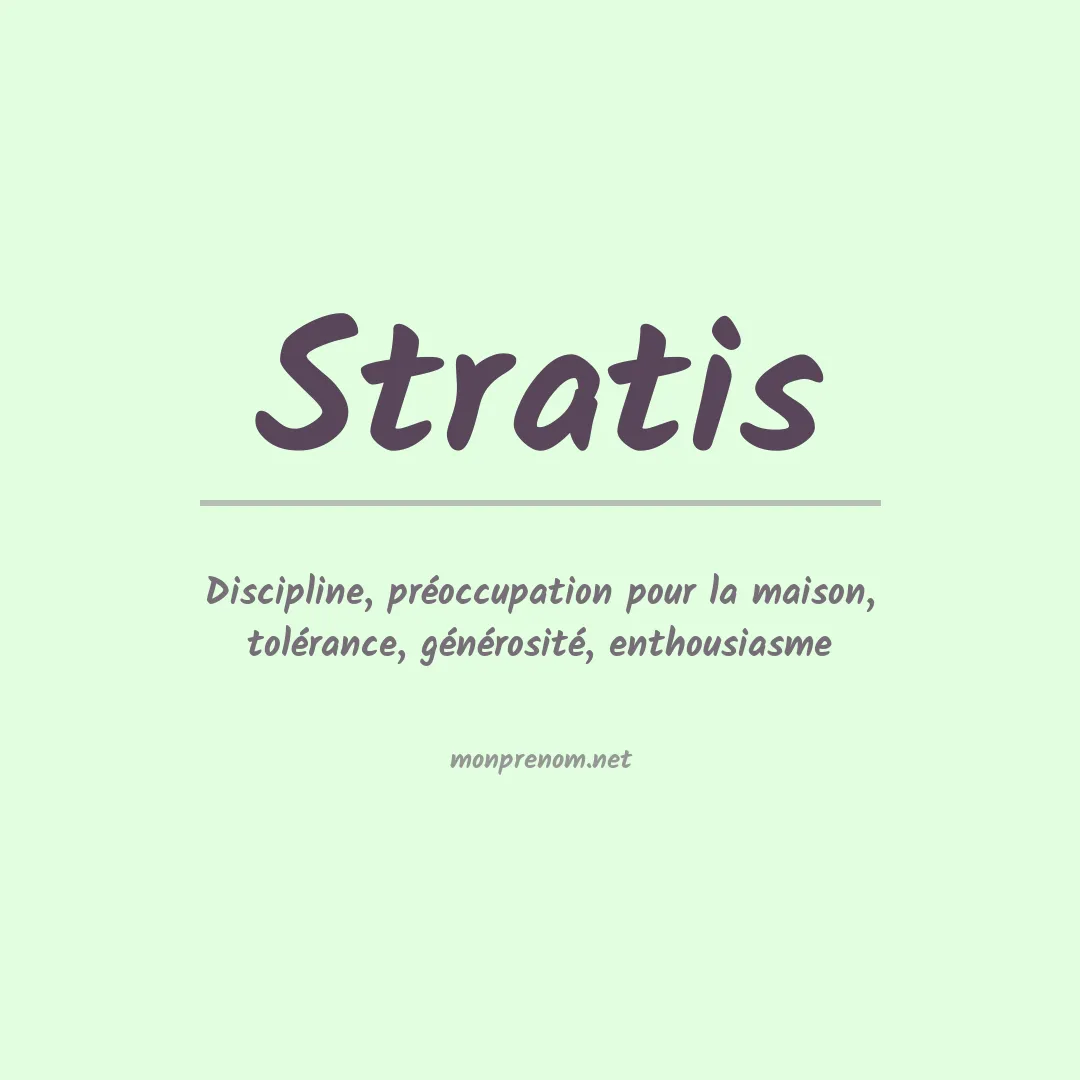 Prénom Stratis