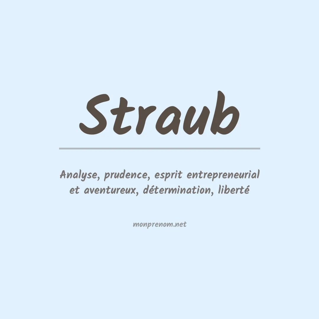 Prénom Straub