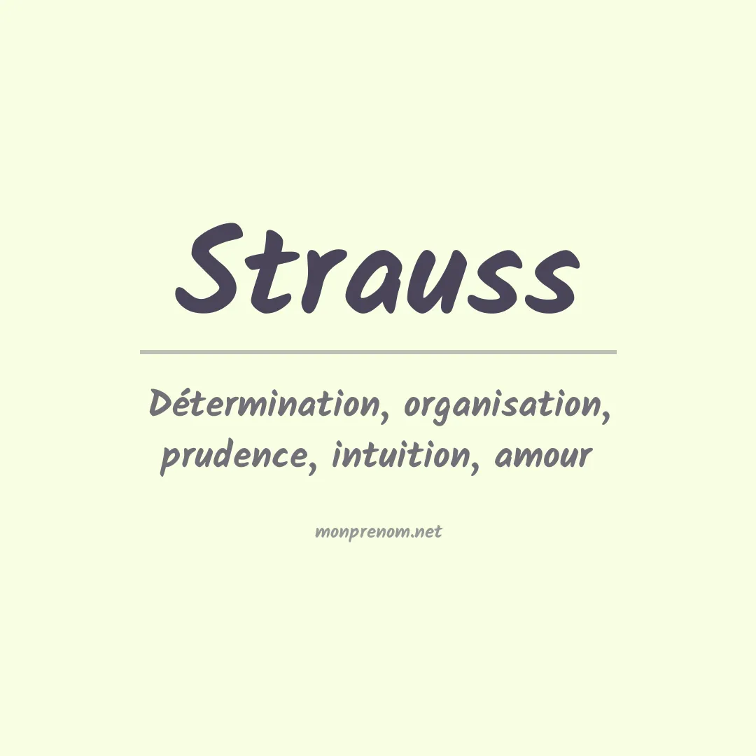Prénom Strauss