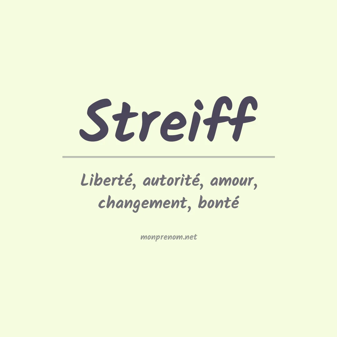 Prénom Streiff