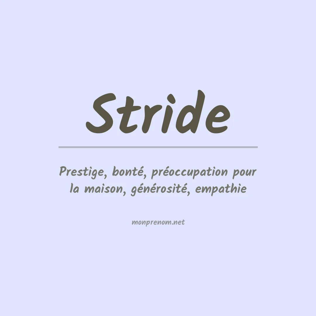 Prénom Stride