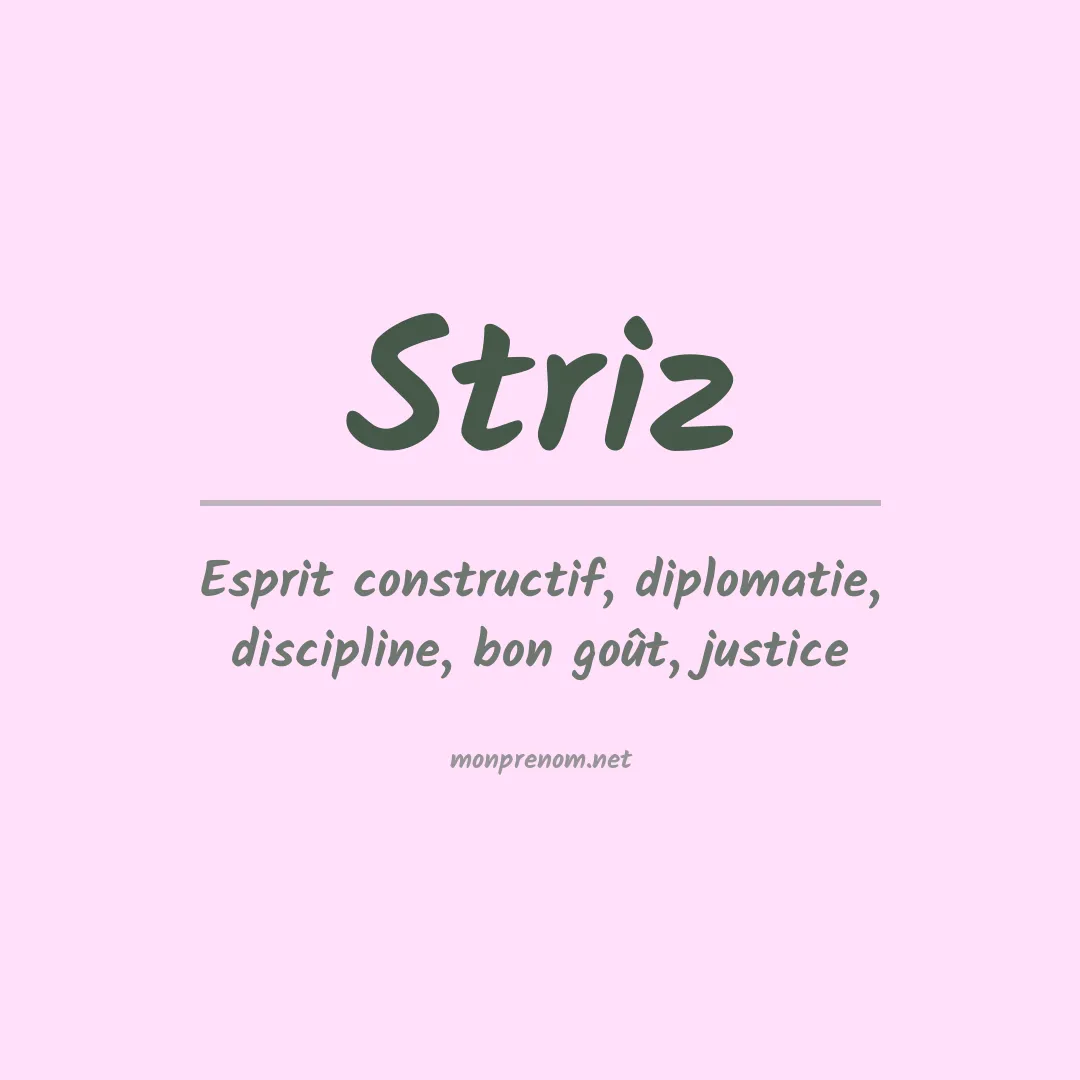 Signification du prénom Striz