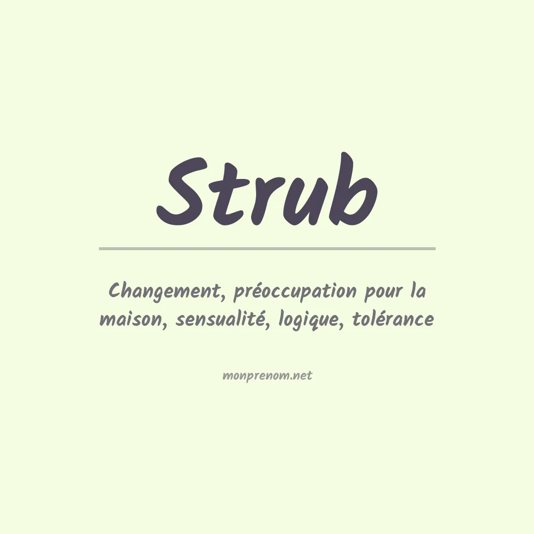 Prénom Strub