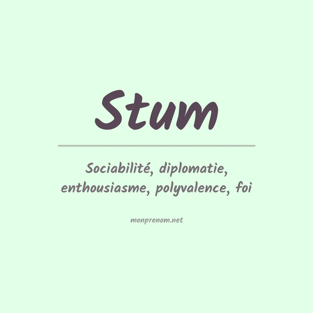 Prénom Stum
