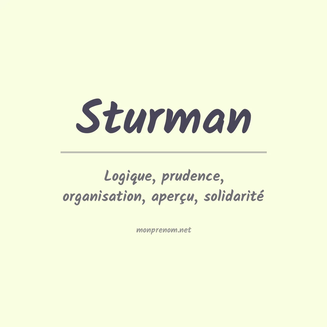 Prénom Sturman
