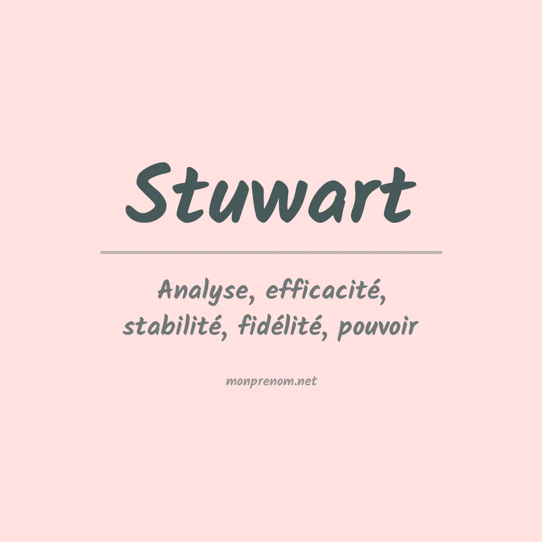 Signification du prénom Stuwart