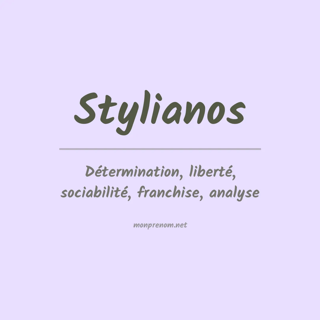 Signification du prénom Stylianos