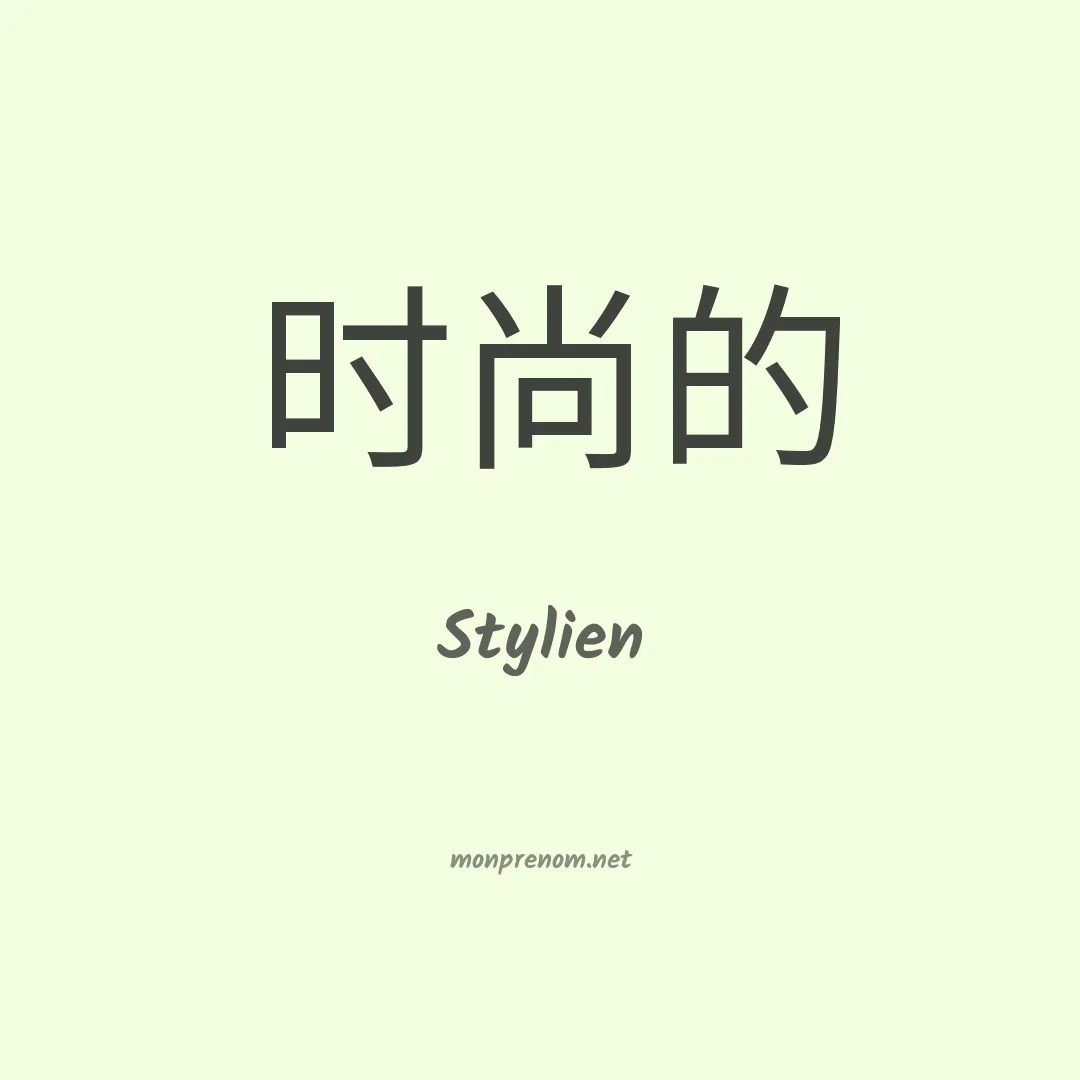 Stylien en chinois