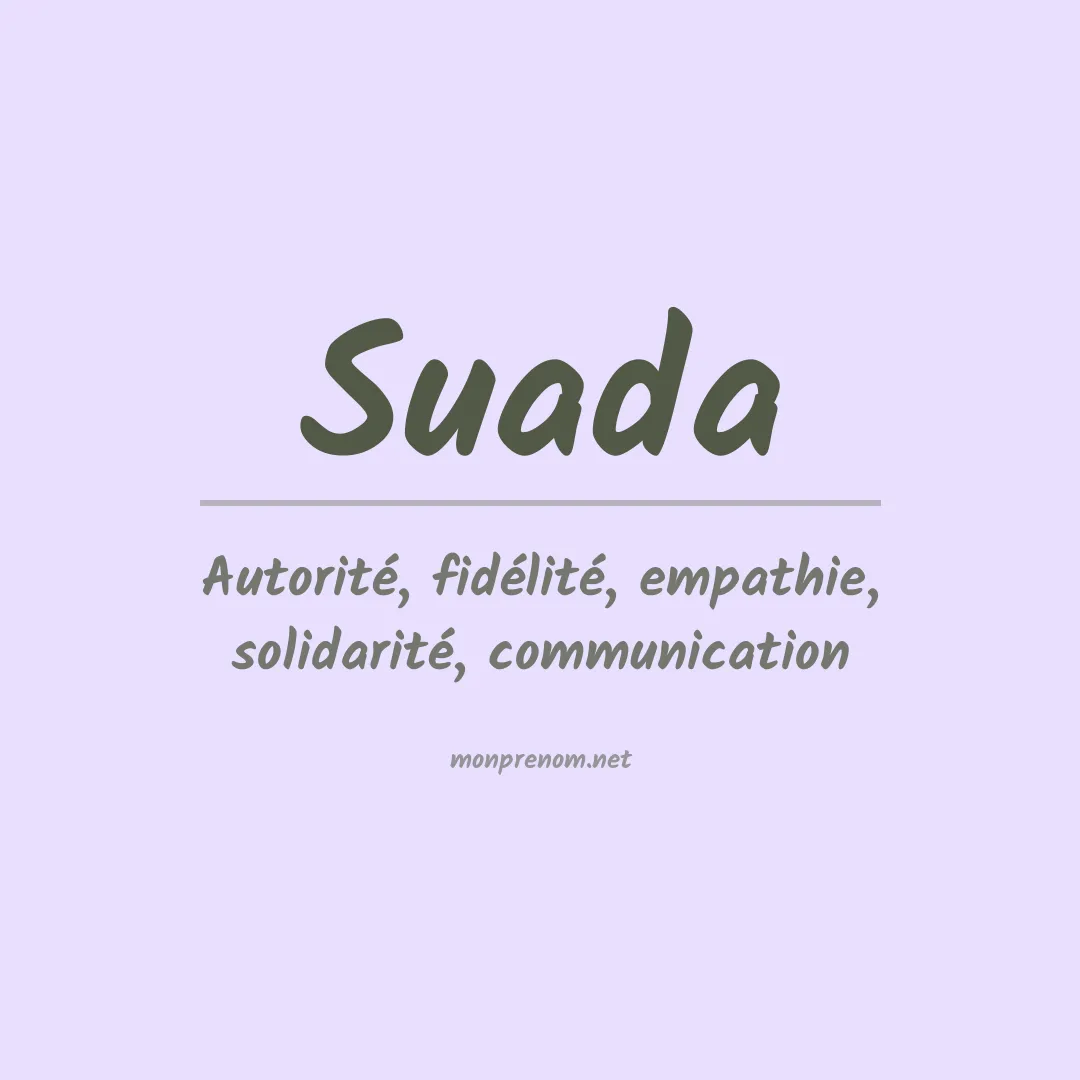 Signification du prénom Suada