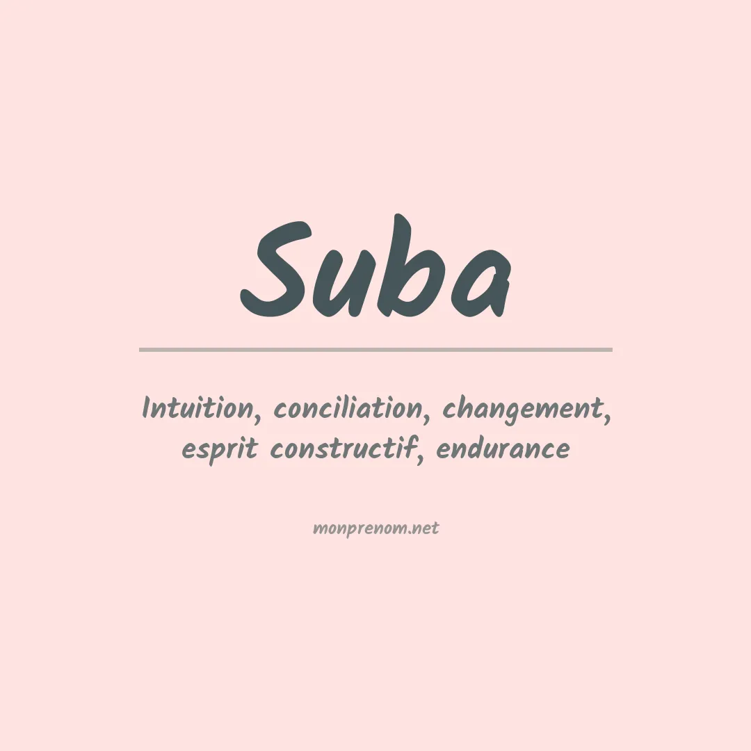 Prénom Suba