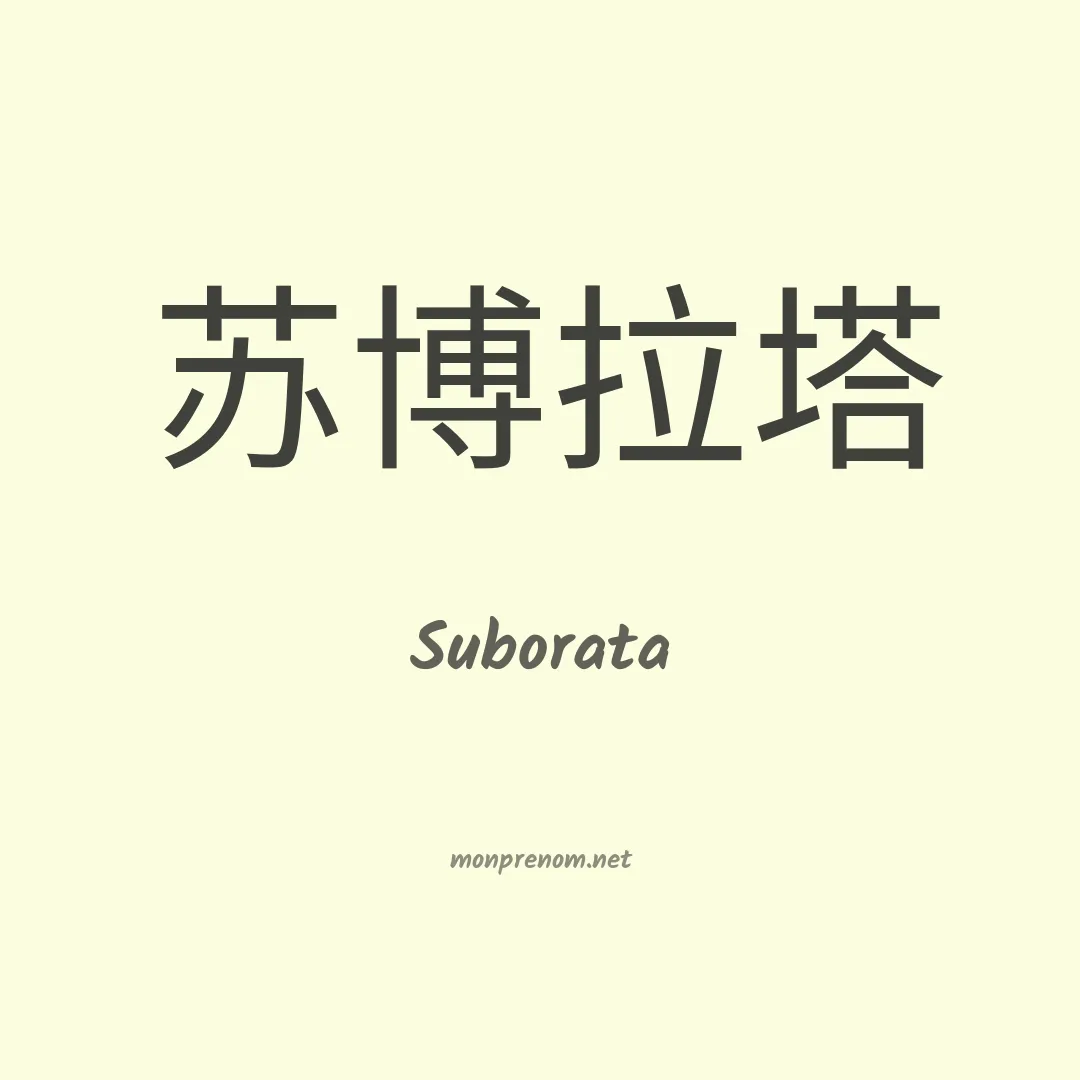 Suborata en chinois