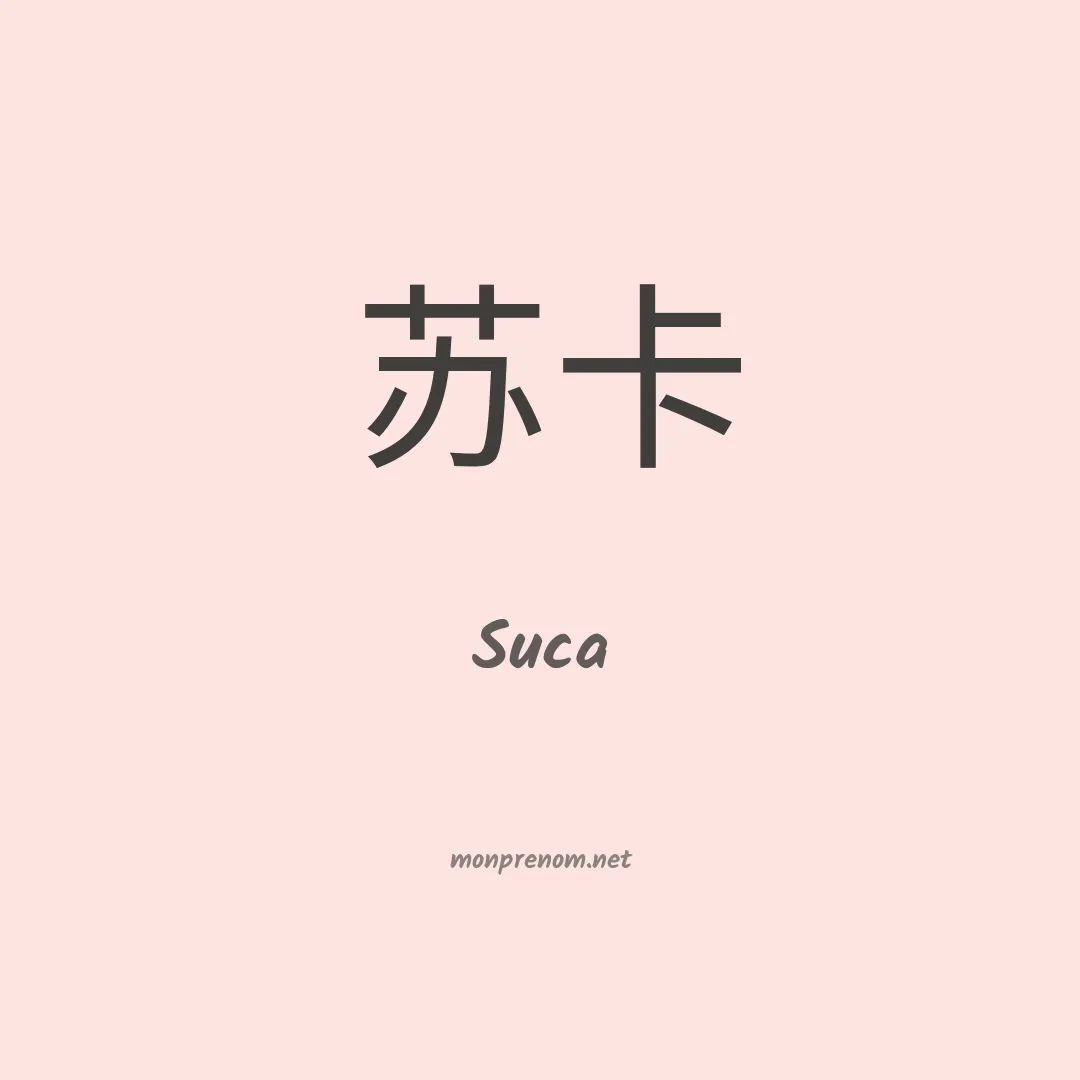 Suca en chinois
