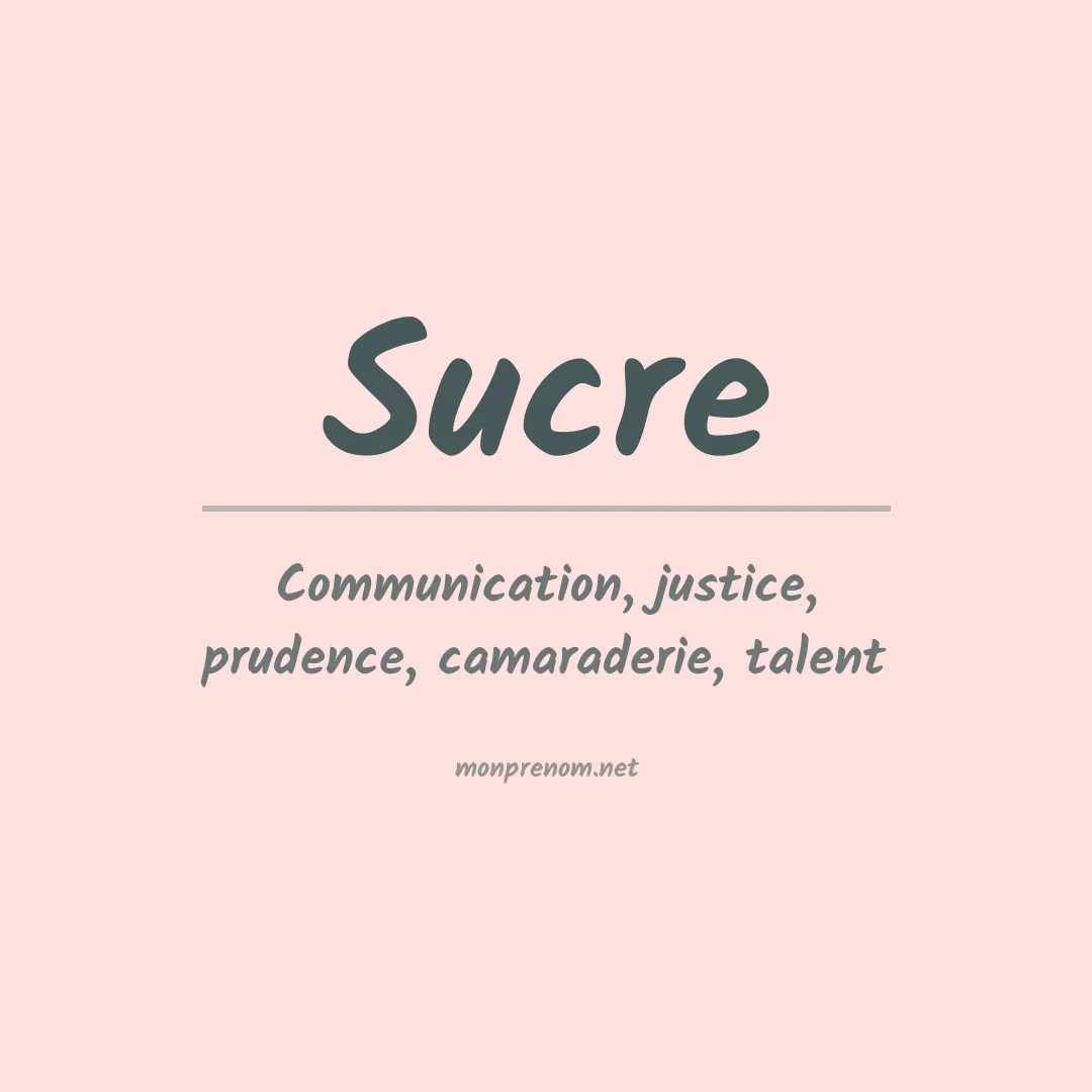 Signification du prénom Sucre