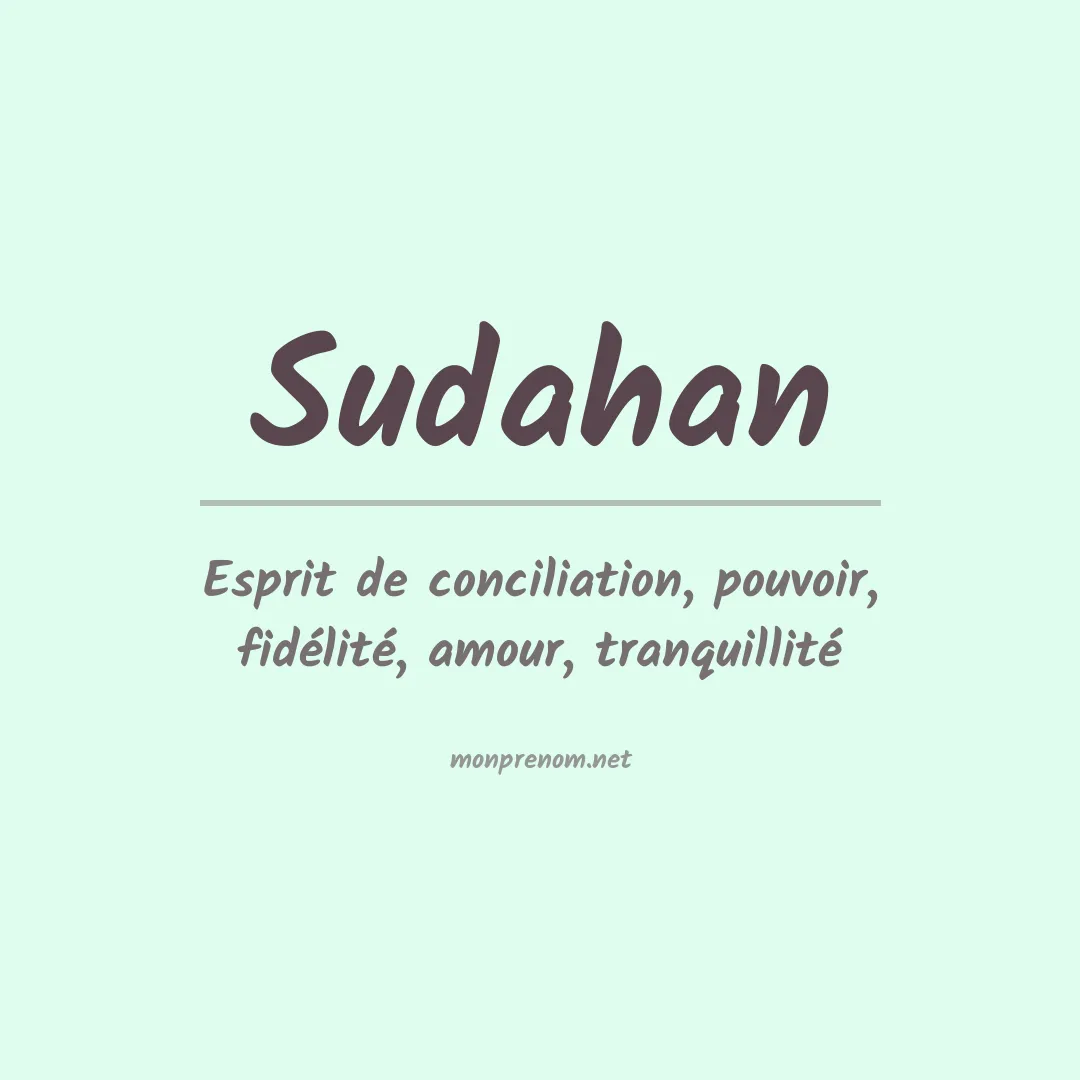 Prénom Sudahan