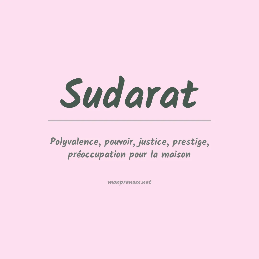 Signification du prénom Sudarat