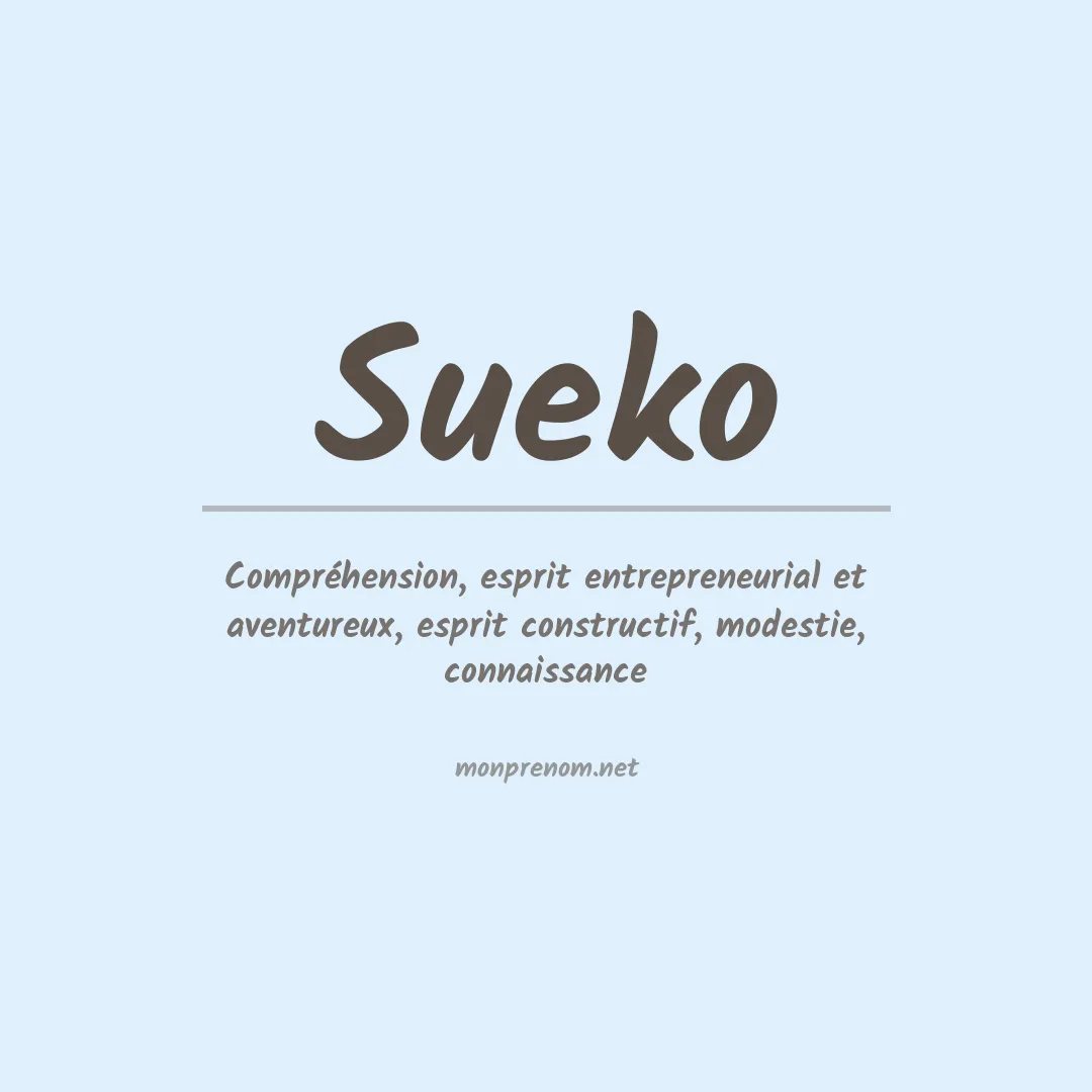 Signification du prénom Sueko