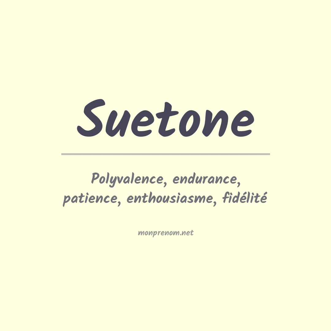 Signification du prénom Suetone