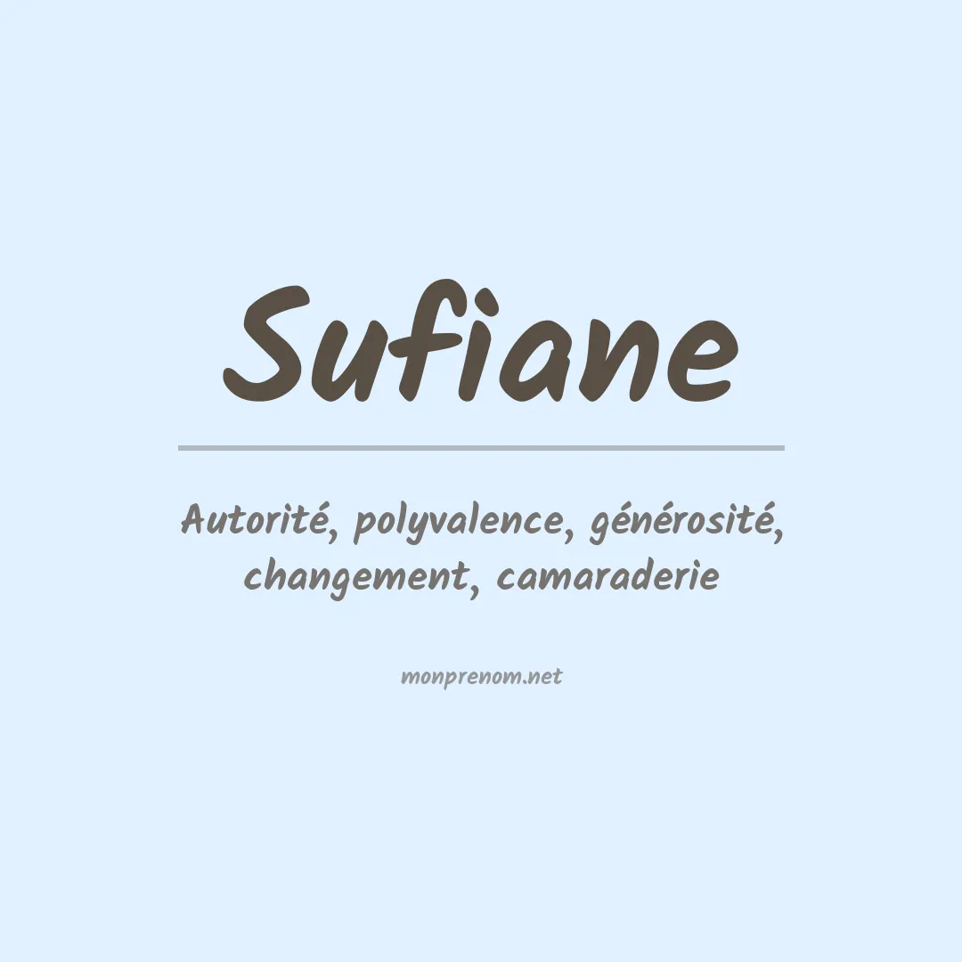 Signification du prénom Sufiane