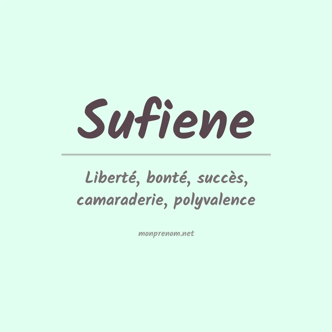 Signification du prénom Sufiene