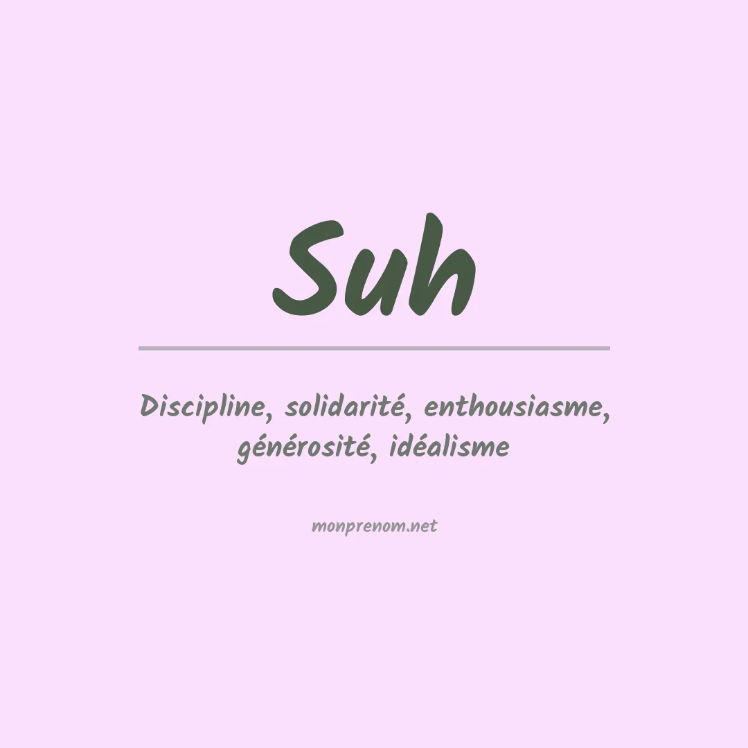 Prénom Suh
