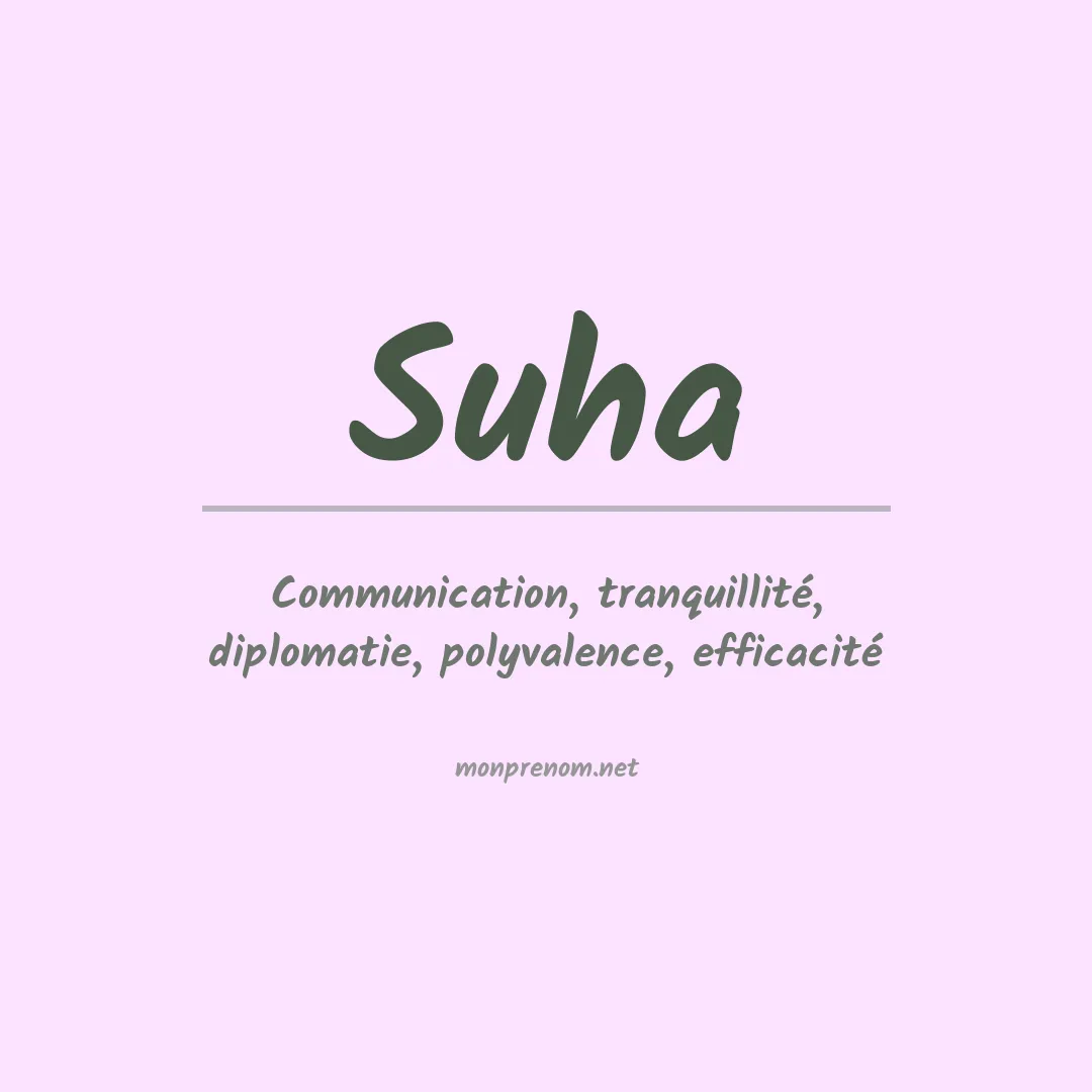 Signification du prénom Suha