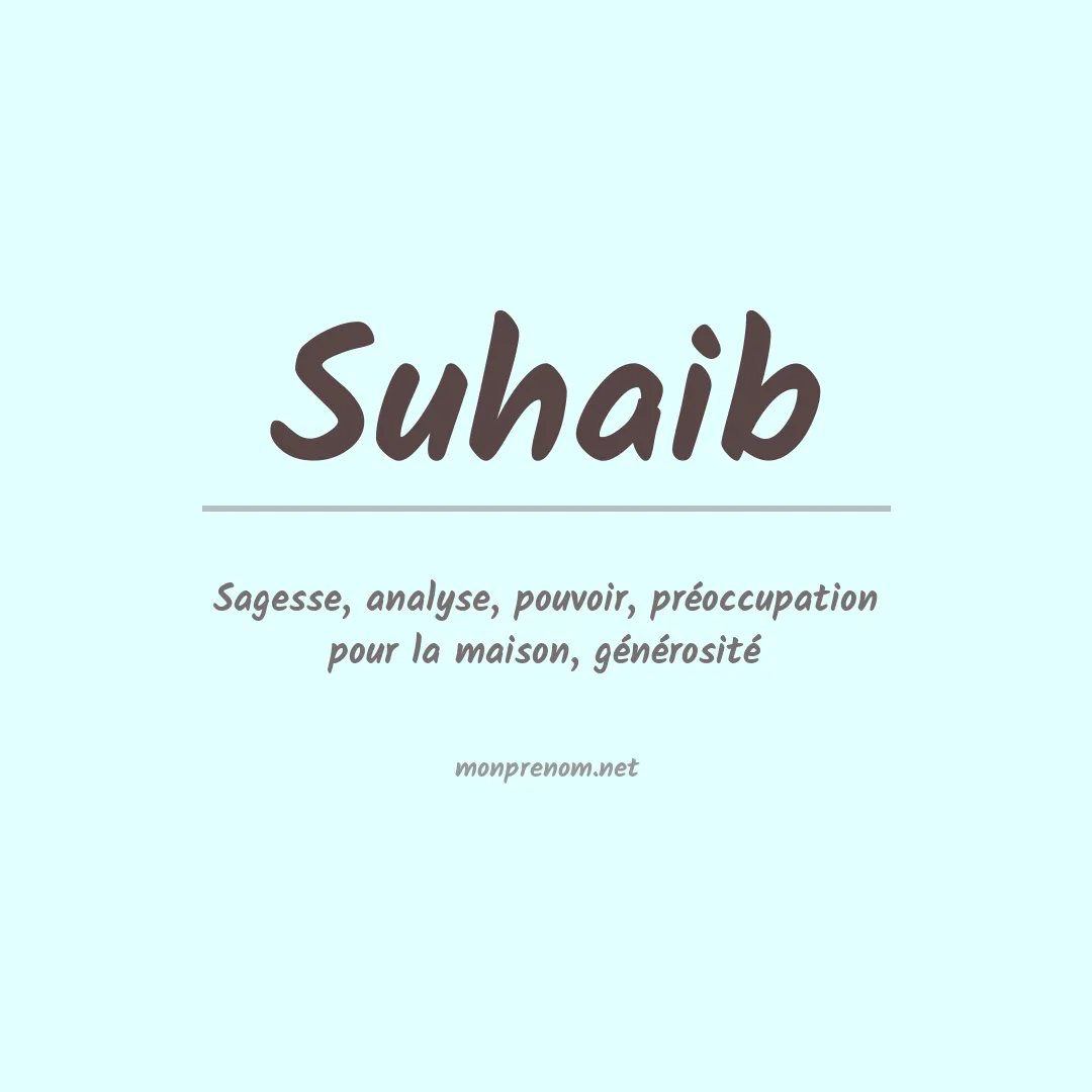 Prénom Suhaib