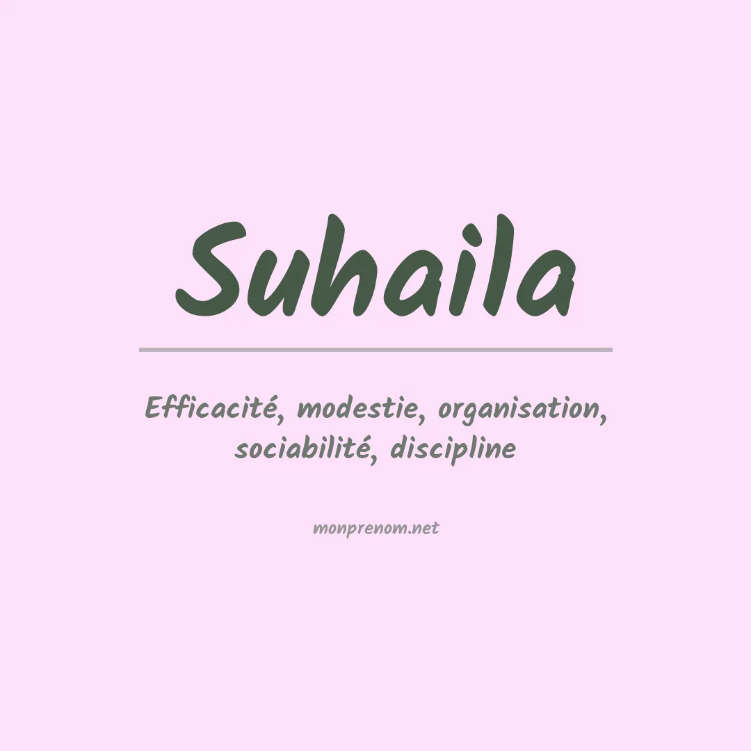 Signification du prénom Suhaila