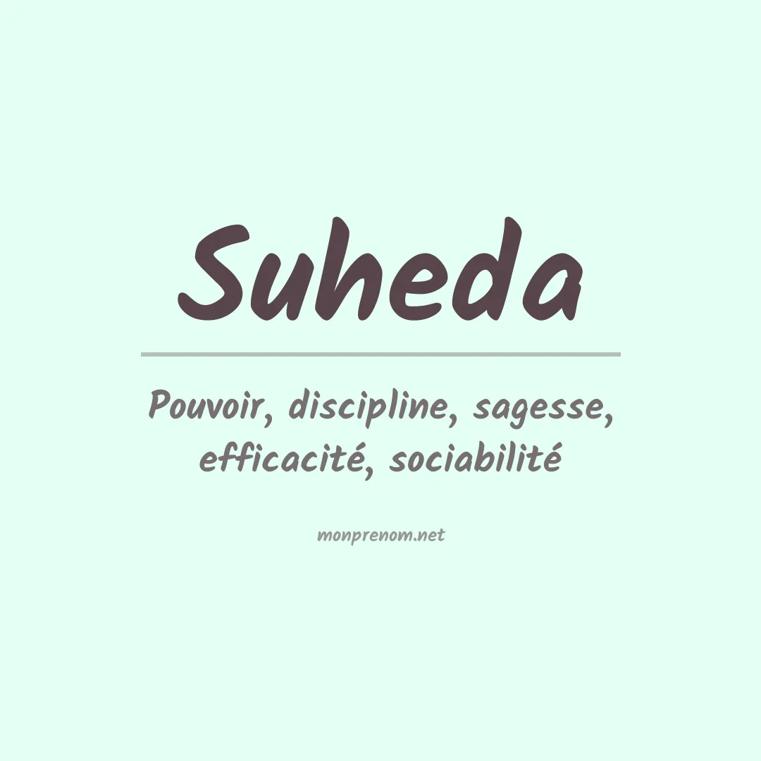 Signification du prénom Suheda