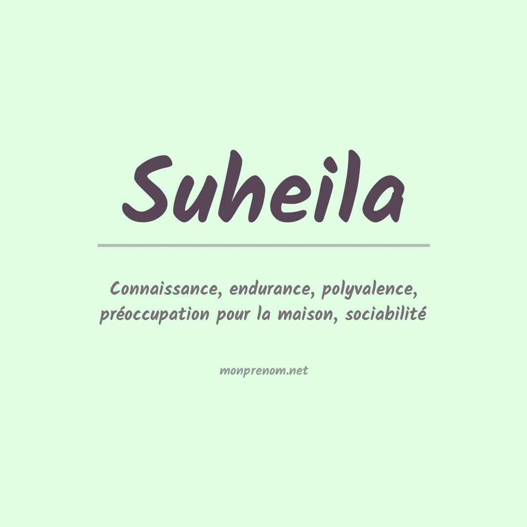 Signification du prénom Suheila