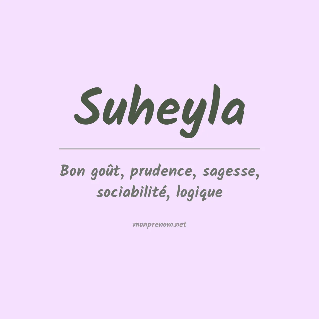 Signification du prénom Suheyla