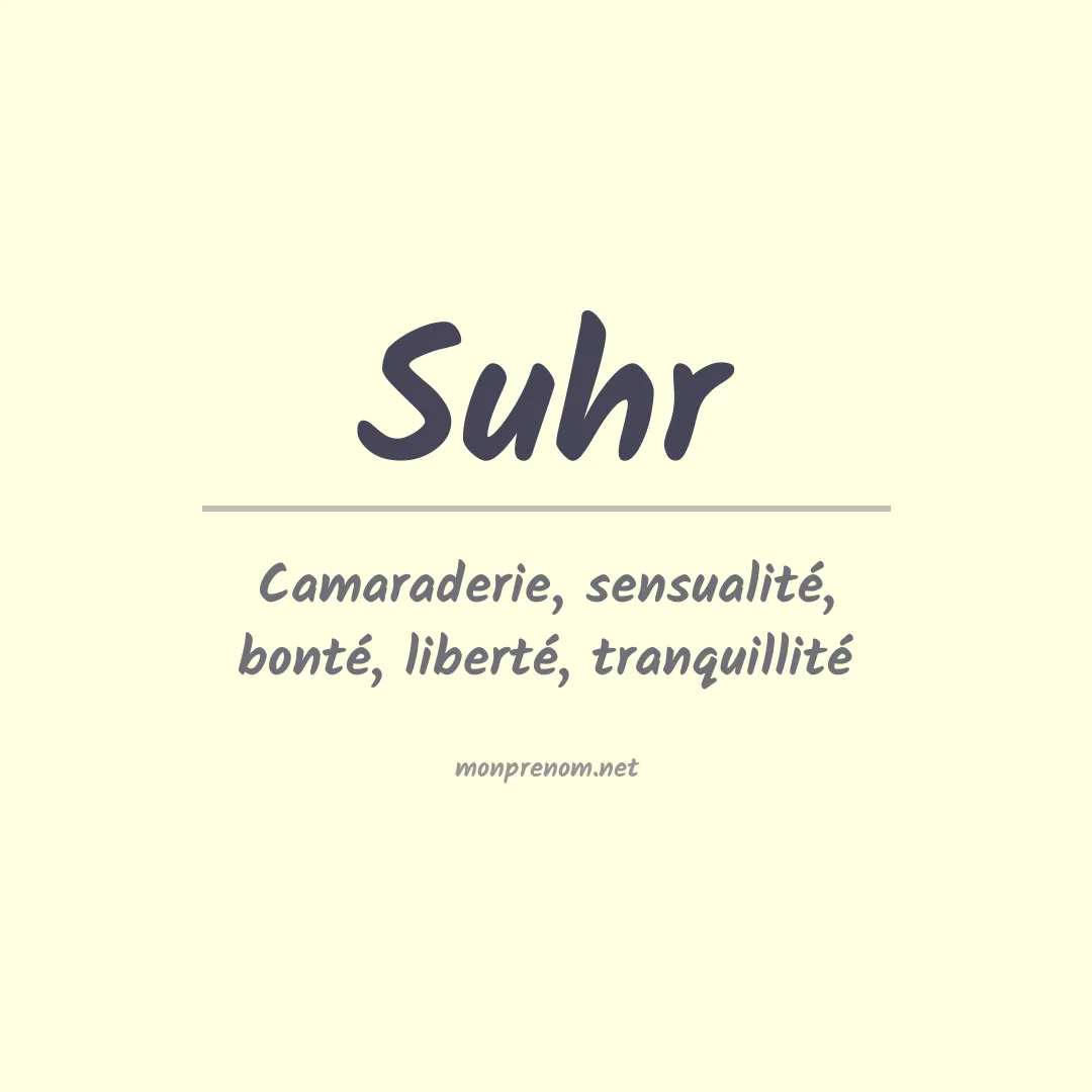 Prénom Suhr