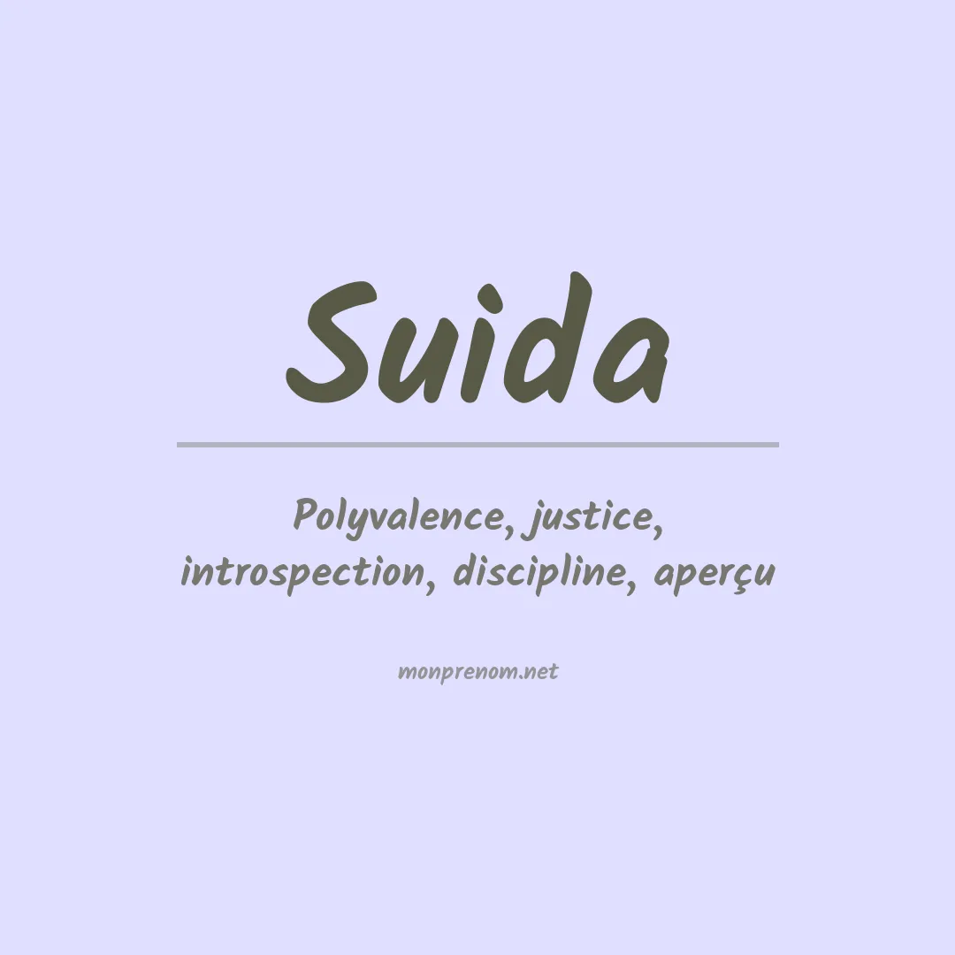 Signification du prénom Suida