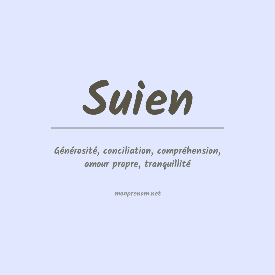 Signification du prénom Suien