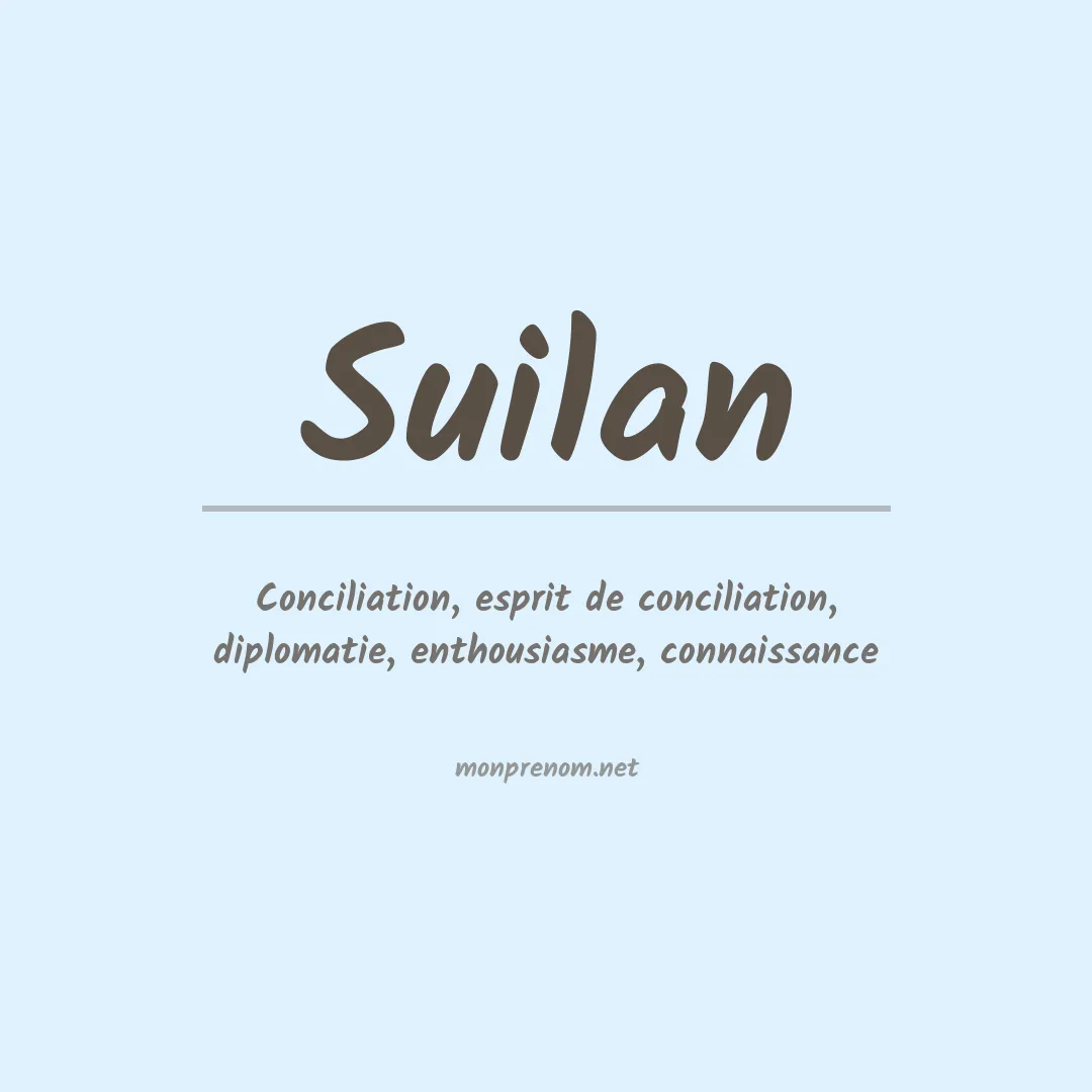Prénom Suilan