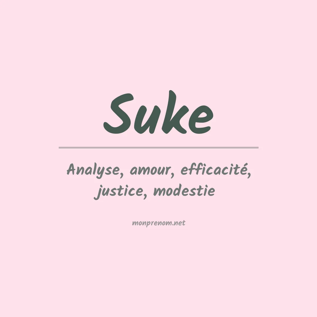Signification du prénom Suke