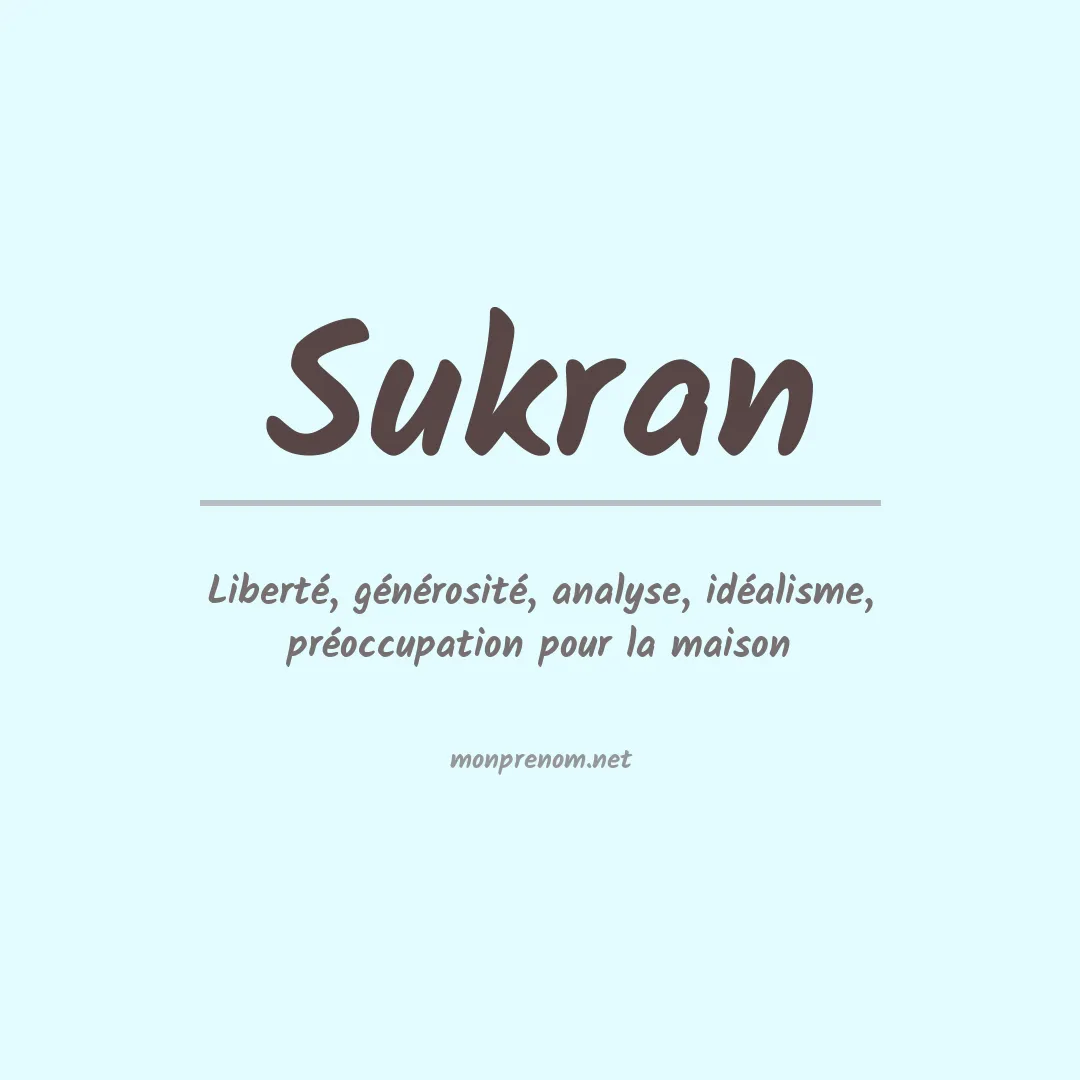 Prénom Sukran