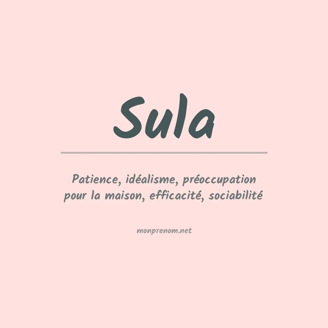 Prénom Sula