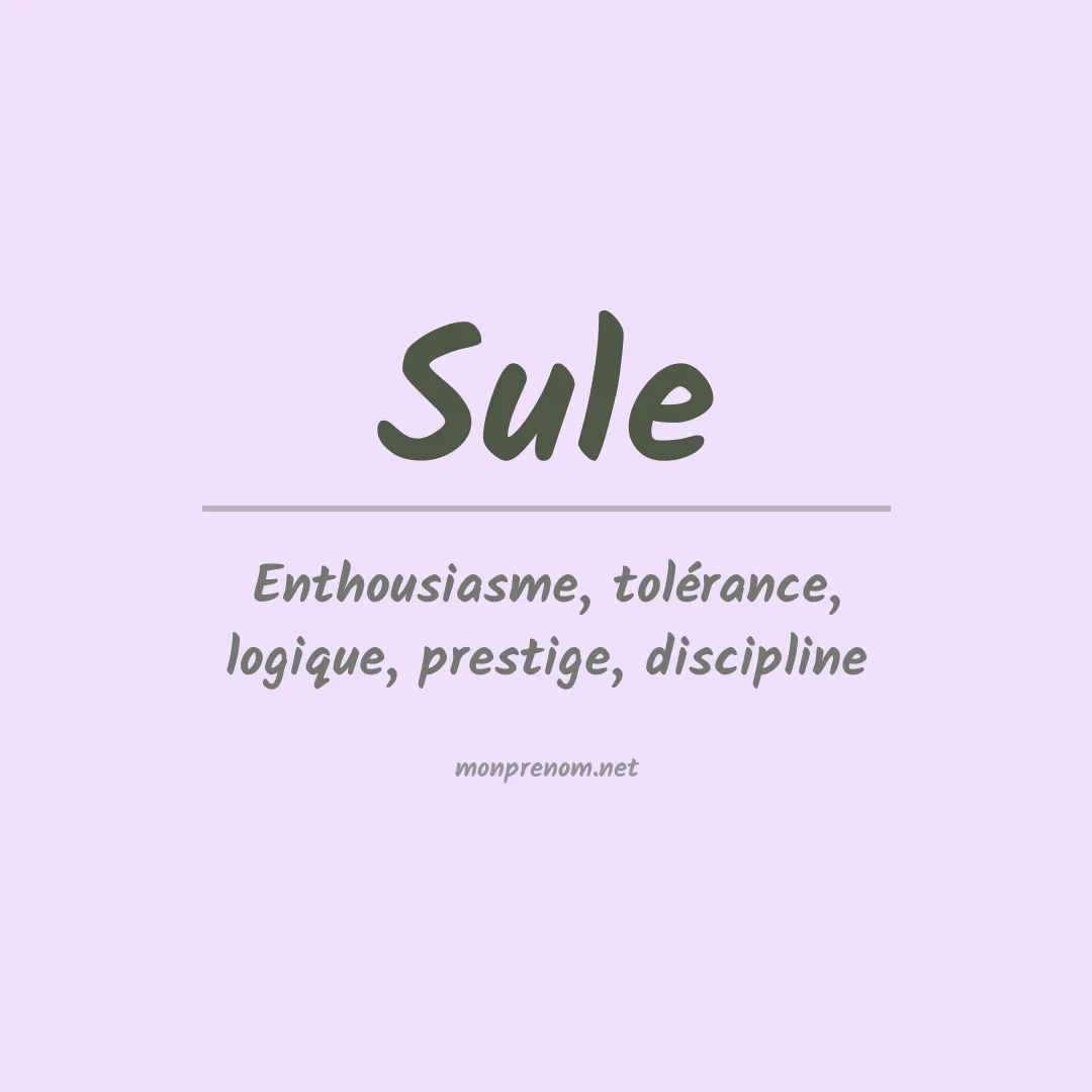 Prénom Sule