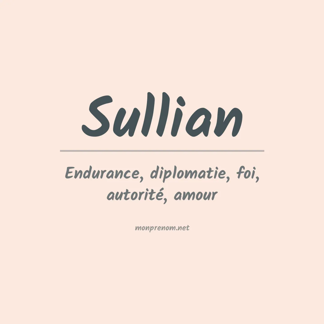 Signification du prénom Sullian