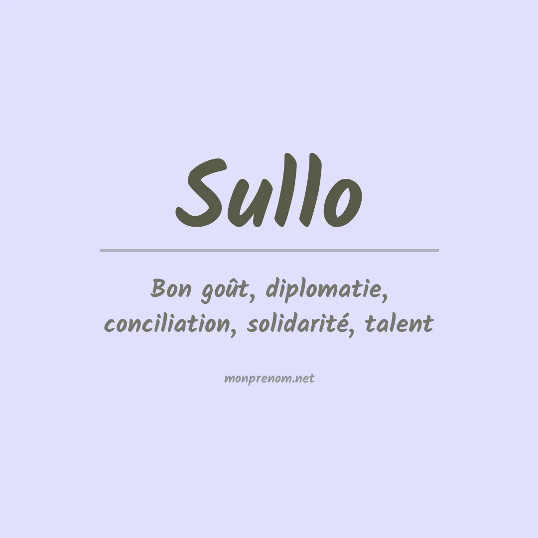 Prénom Sullo