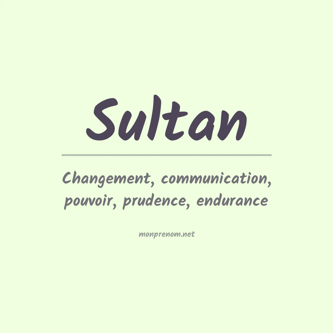 Prénom Sultan