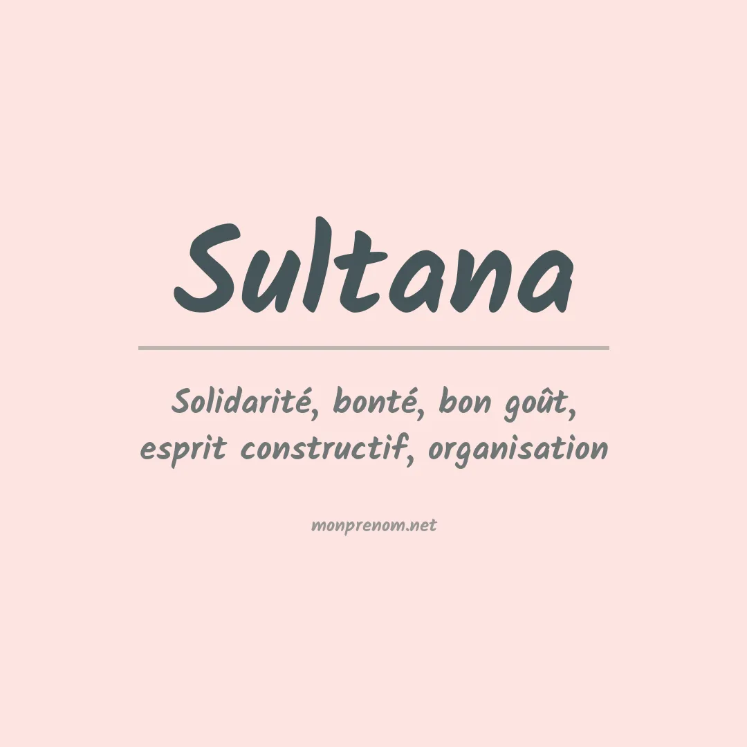 Prénom Sultana