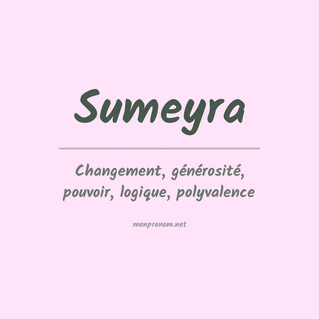 Signification du prénom Sumeyra