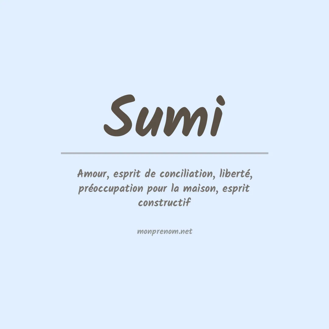 Prénom Sumi