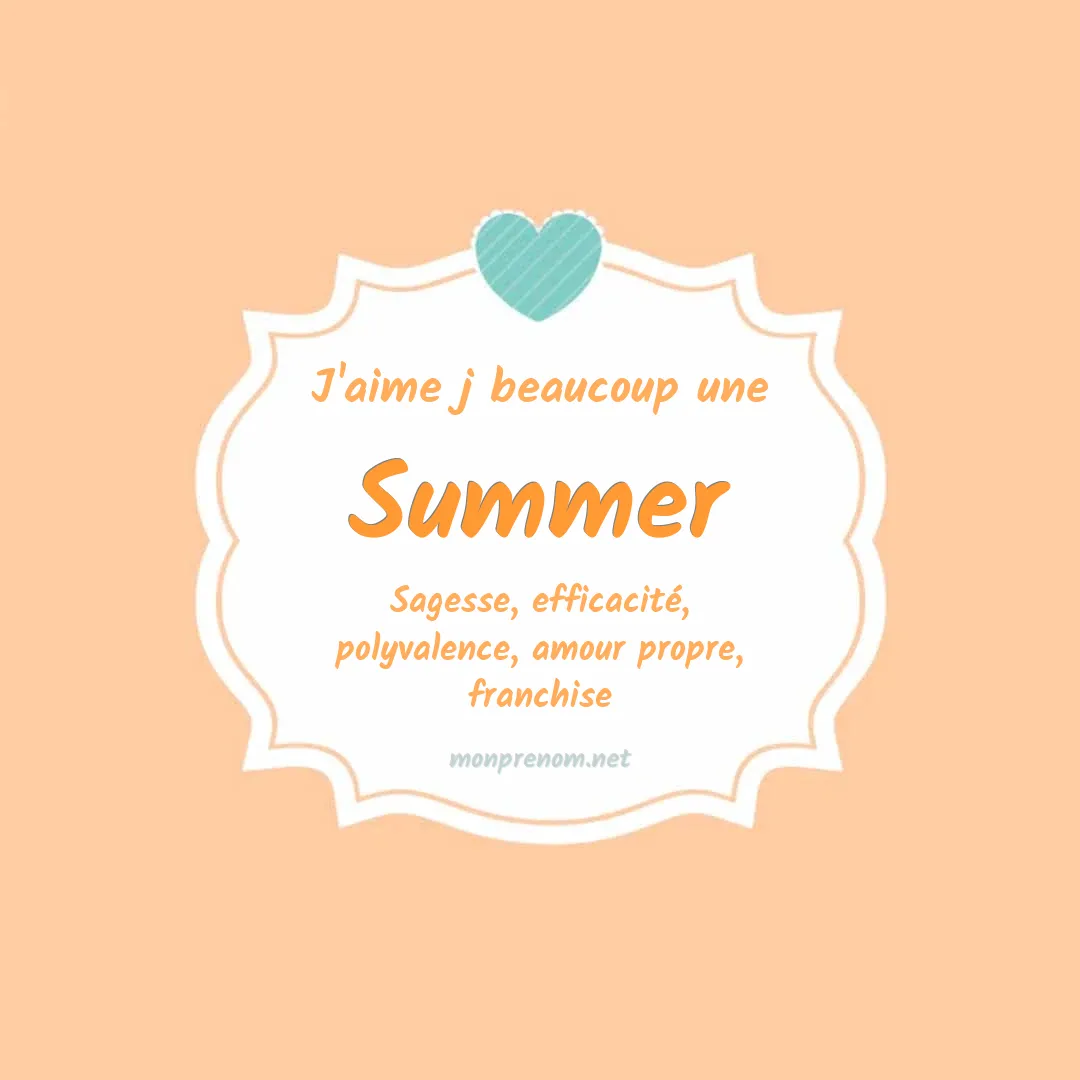 J'aime beaucoup Summer