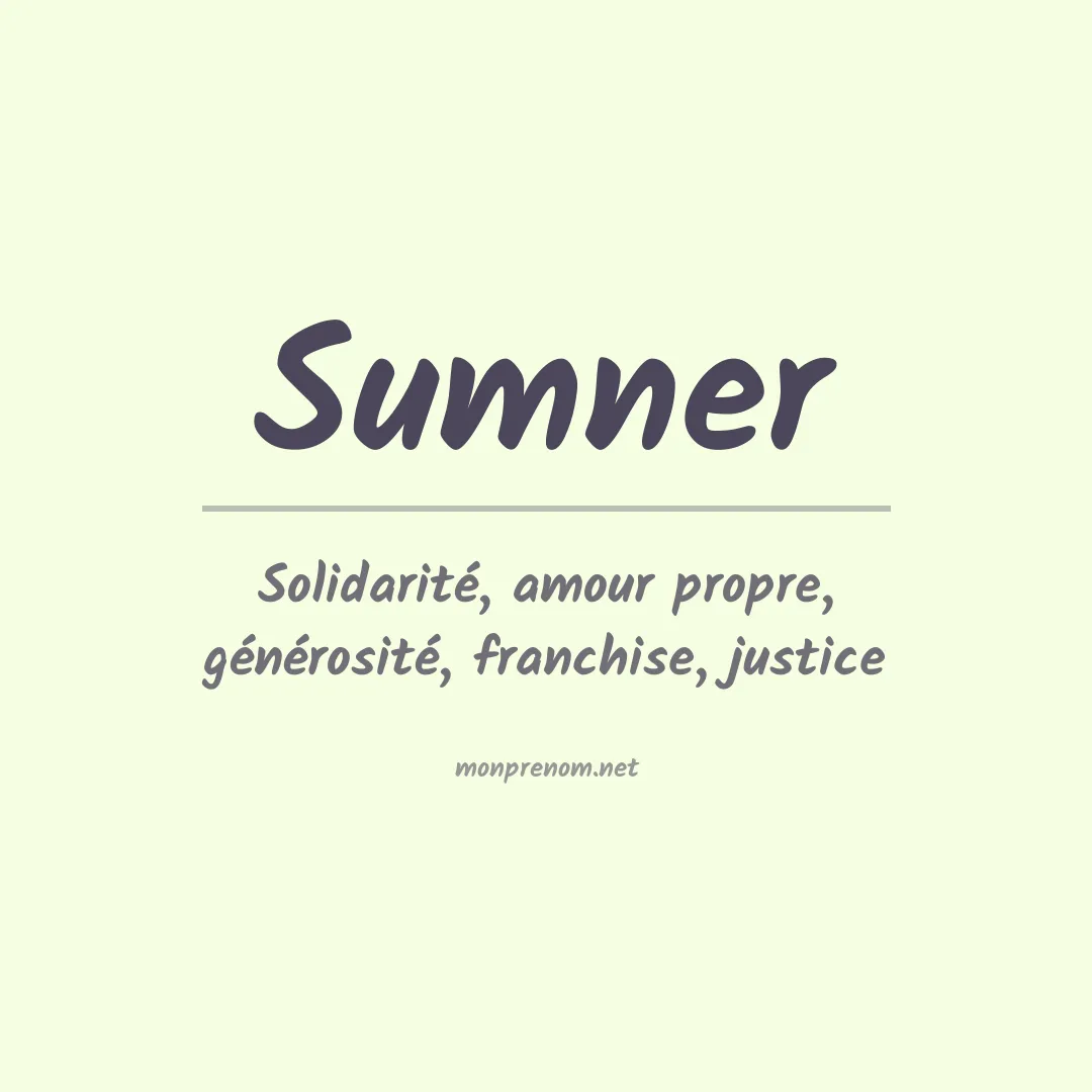 Prénom Sumner