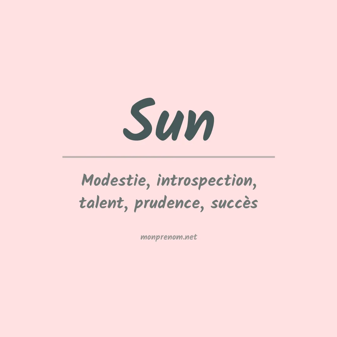 Prénom Sun