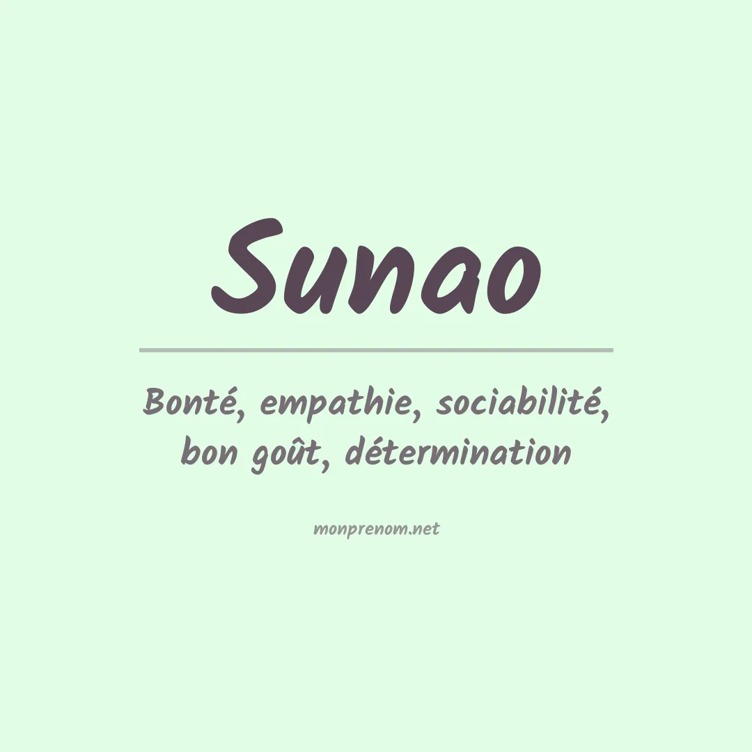 Signification du prénom Sunao