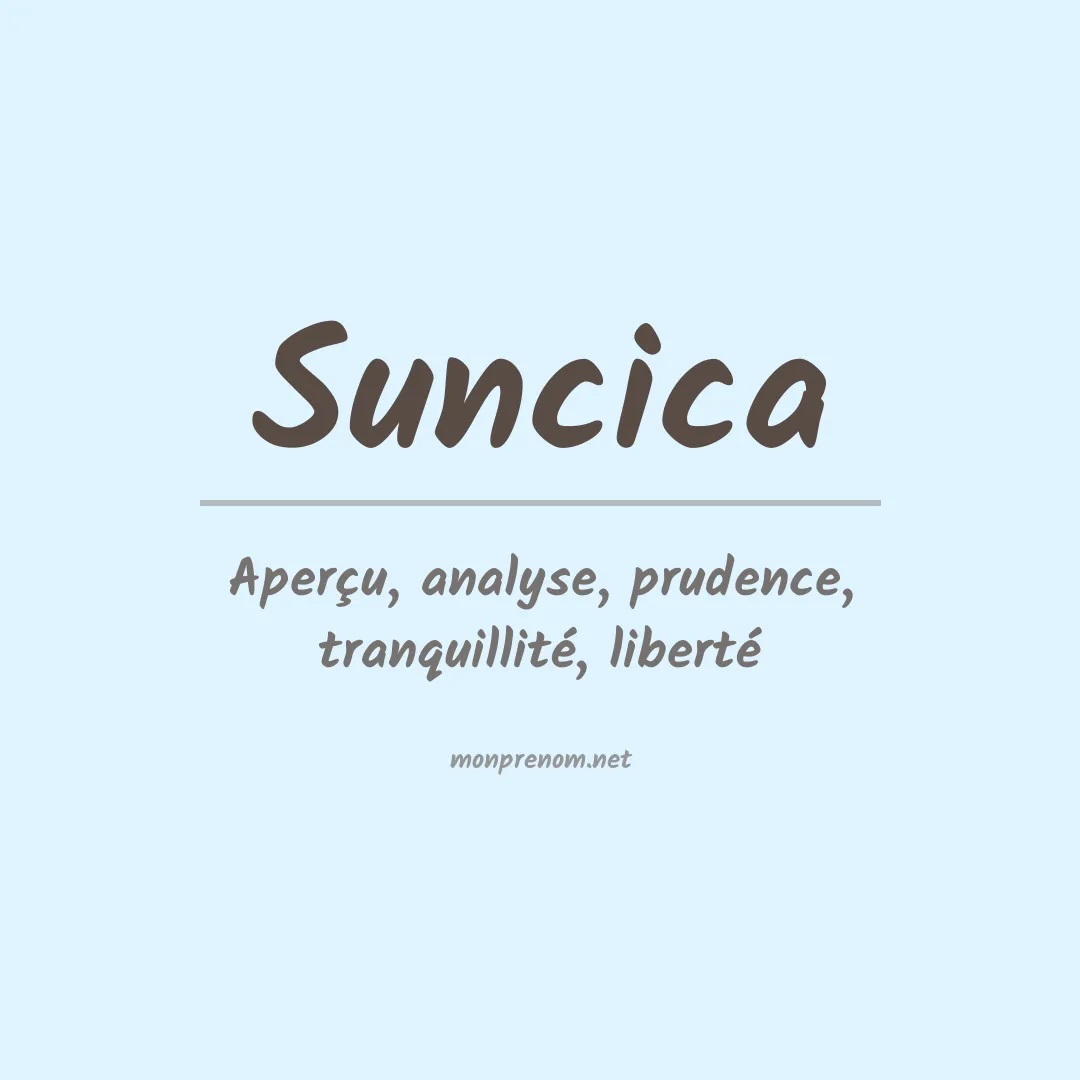 Signification du prénom Suncica
