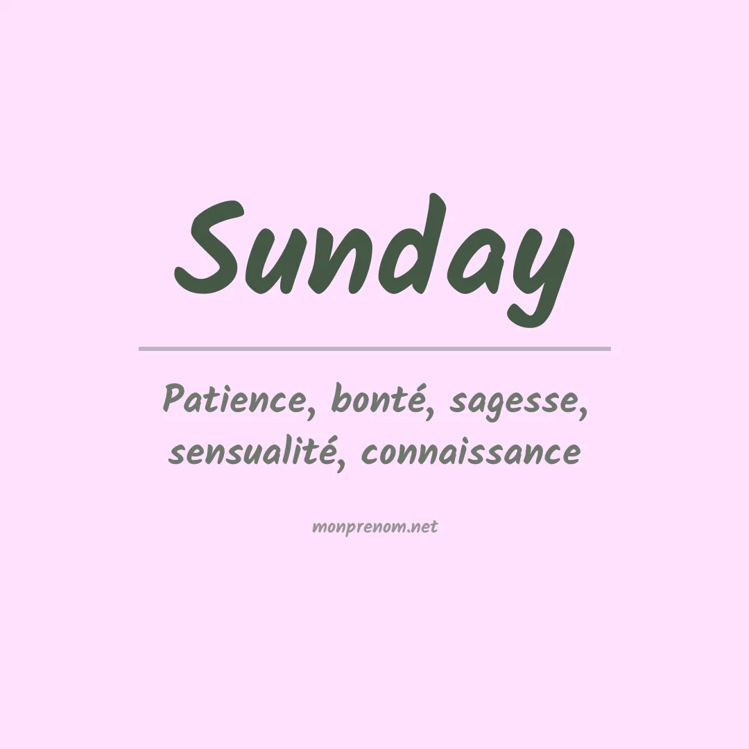 Prénom Sunday